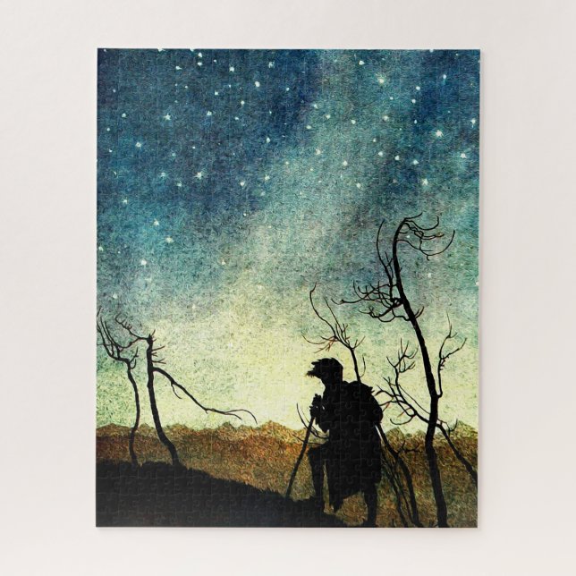 Voyageur dans la nuit Sky Jigsaw Puzzle (Vertical)