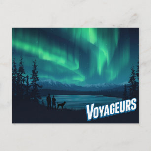 Voyageurs Aurora Borealis Kunst Postkarte