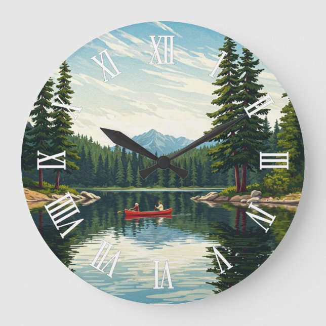 Voyageurs National Park Minnesota Travel Große Wanduhr (Vorderseite)