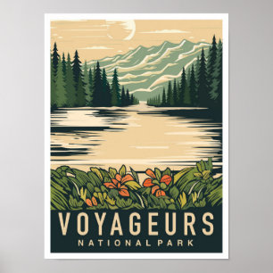 Voyageurs National Park Minnesota USA Reise Poster