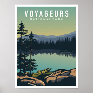 Voyageurs National Park Minnesota USA Reise Poster
