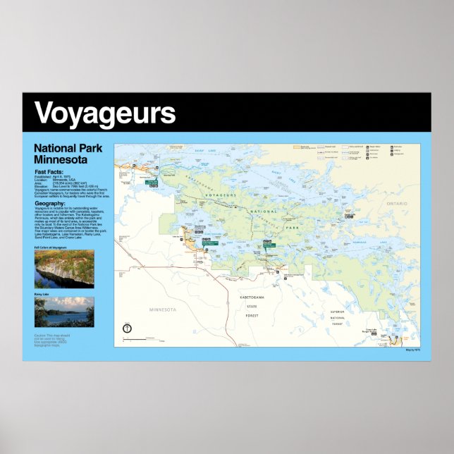 Voyageurs National Park Poster Map (Vorne)