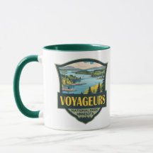 Voyageurs Nationalpark Illustration Retro Abzeiche