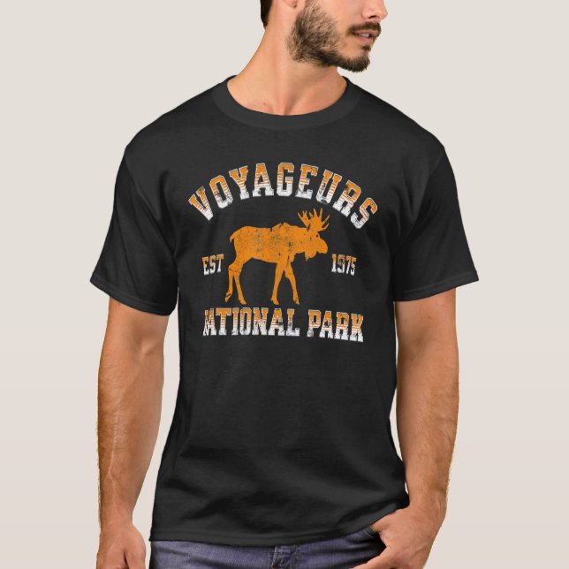 Voyageurs Nationalpark Minnesota Elba Außen V T-Shirt (Vorderseite)