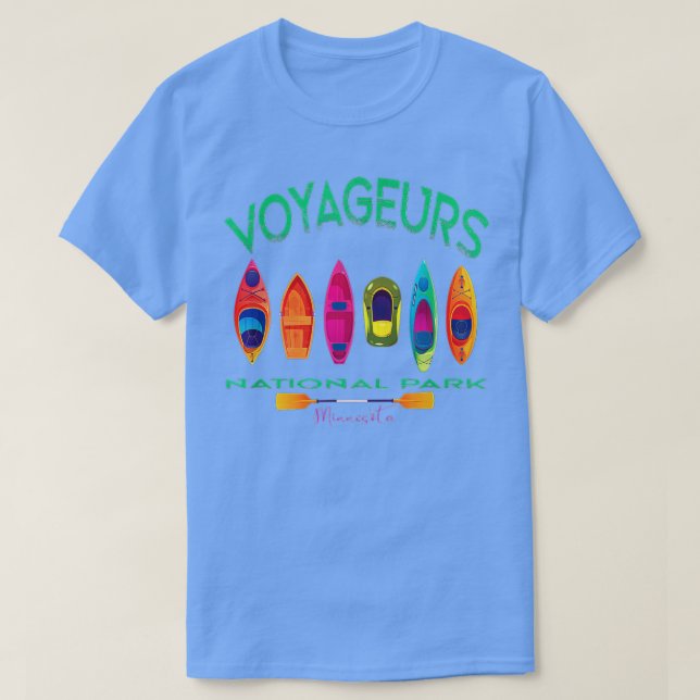 Voyageurs Nationalpark Minnesota Kayaking Souveni T-Shirt (Design vorne)