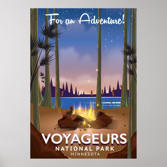 Voyageurs Nationalpark Minnesota Reiseplakat Poster (Vorne)