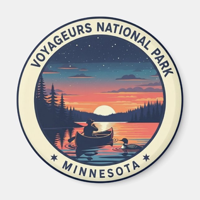 Voyageurs Nationalpark Minnesota Sunset Magnet (Vorne)