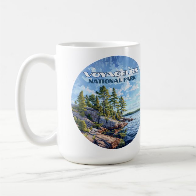 Voyageurs Nationalpark Rainy Lake Minnesota Kaffeetasse (Links)