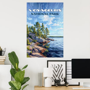 Voyageurs Nationalpark Rainy Lake Minnesota Poster