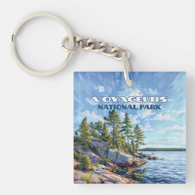 Voyageurs Nationalpark Rainy Lake Minnesota Schlüsselanhänger (Vorderseite)