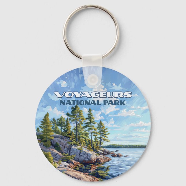Voyageurs Nationalpark Rainy Lake Minnesota Schlüsselanhänger (Vorderseite)