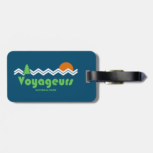 Voyageurs Nationalpark Retro Gepäckanhänger (Rückseite horizontal)