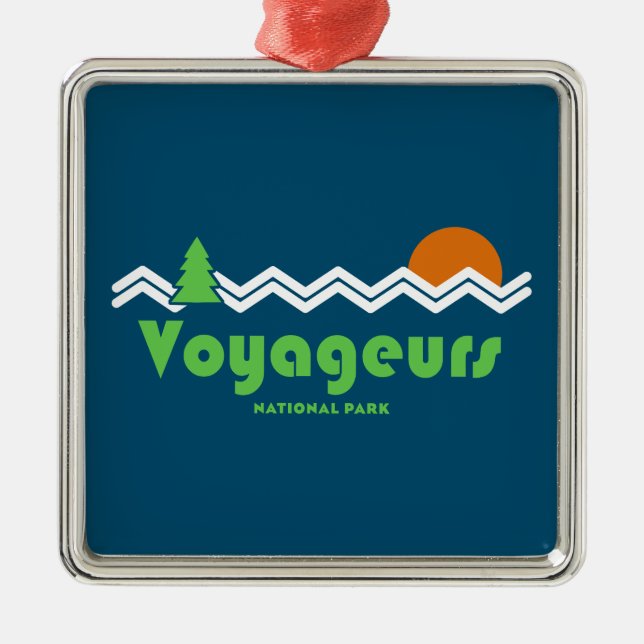 Voyageurs Nationalpark Retro Ornament Aus Metall (Vorne)