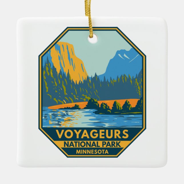 Voyageurs Nationalpark Vintag Keramikornament (Vorderseite)