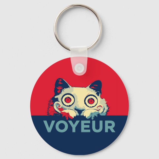 VOYEUR Kat Propaganda Schlüsselanhänger (Vorderseite)