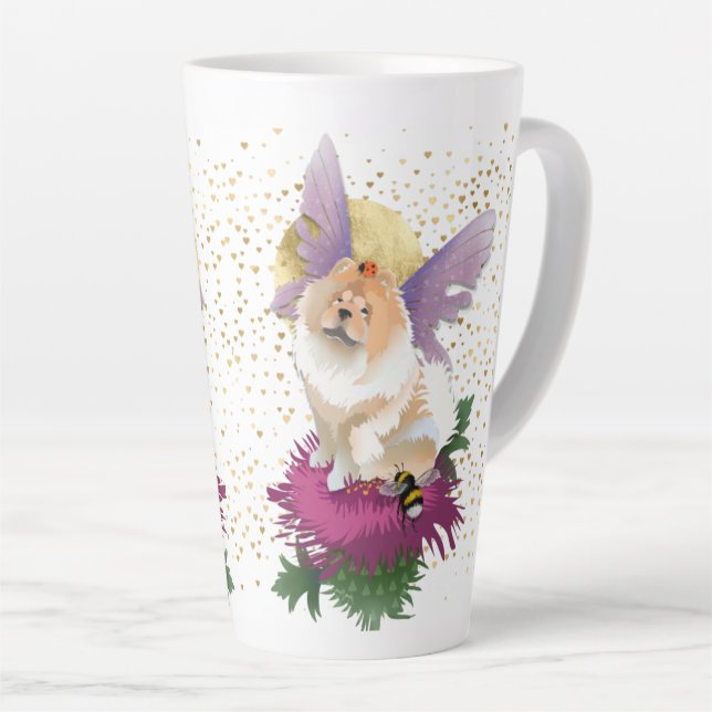 VOYEZ-MOI SUR LA LUNE - Chow-Latte Mug -white (Angle droit)