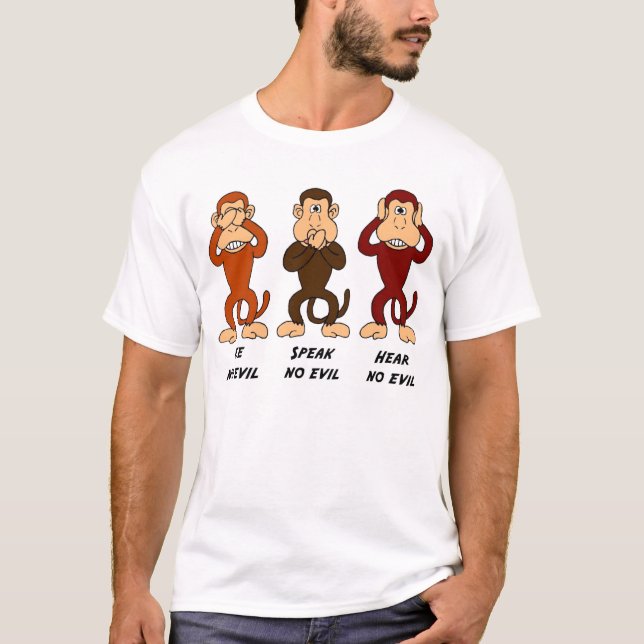 Voyez que parler n'entendez aucun T-shirt mauvais (Devant)
