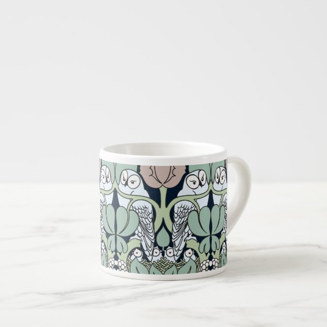 Voysey Kunst Nouveau Espressotasse (Vorderseite Rechts)