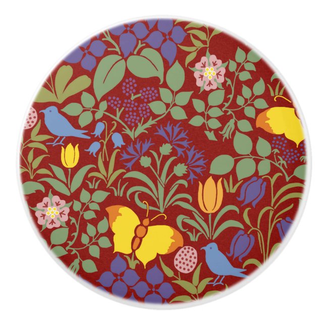 Voyseys Keramik Knob Keramikknauf (Vorderseite)