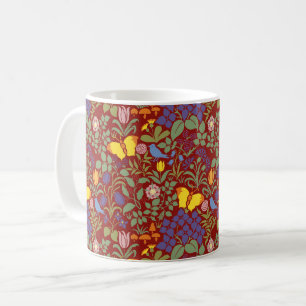 Voyseys Wildblumen, Red Coffee Tasse