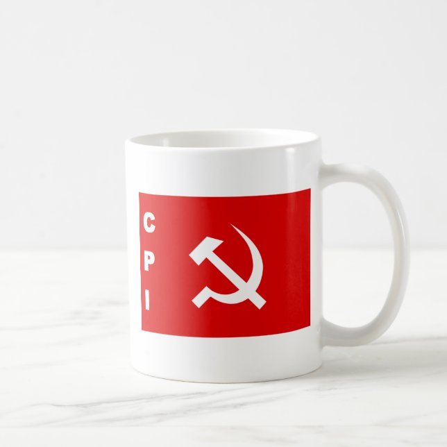 VPI-Flagge kommunistisches Party von Indien Kaffeetasse (Rechts)