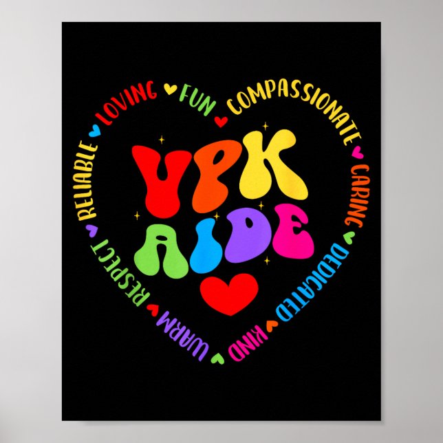 Vpk Aide First Day Of Back To School Appreciation  Poster (Vorne)