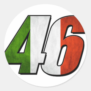 VR46flagge Runder Aufkleber