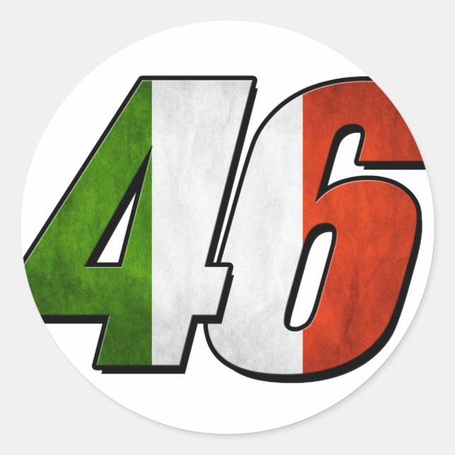 VR46flagge Runder Aufkleber (Vorderseite)