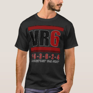VR6 Motor Tuning Golf Car Zylinder Zündordnung T-Shirt