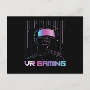 VR Gaming Virtual Reality Gamer Geek Nerd Geschenk Postkarte