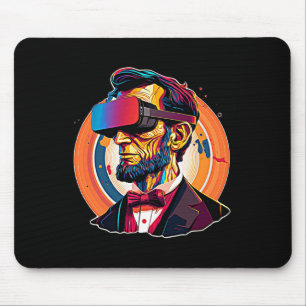 Vr Headset Abraham Lincoln Video Game Virtual Real Mousepad