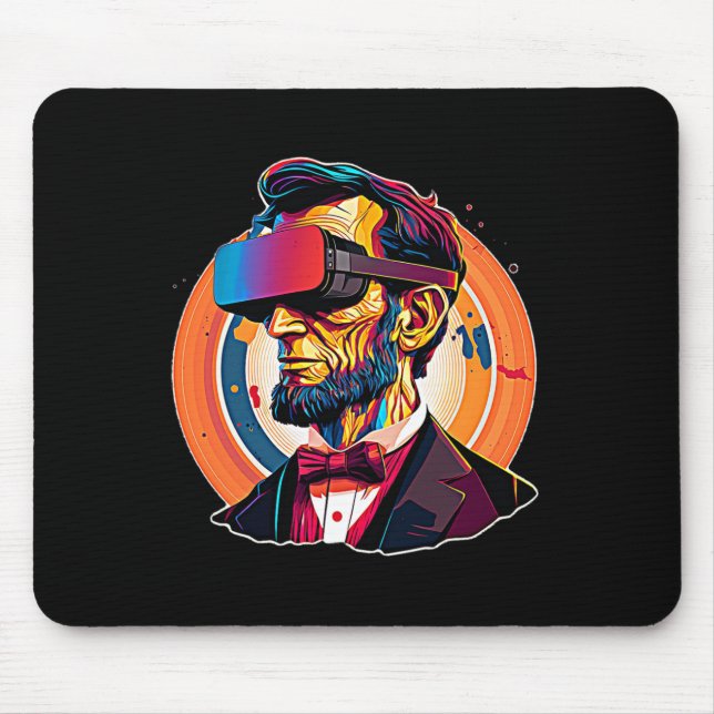 Vr Headset Abraham Lincoln Video Game Virtual Real Mousepad (Vorne)