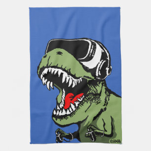 VR T-rex Handtuch