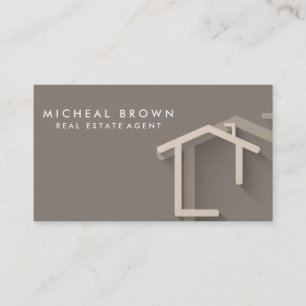 Vrai carte de visite élégant d'agent immobilier