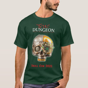 Vrai donjon - Con crâne - T-shirt vert foncé