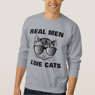 VRAI HOMME AMOUR CHATS CAT Drôle HOMME T-Shirts