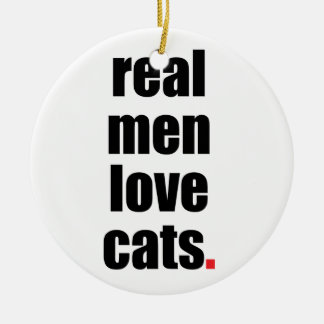 Vrai ornement de chats d'amour d'hommes