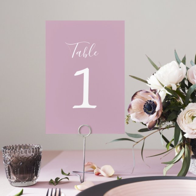 Vrai Simplicité 1 Mariage Wisteria Numéro de table (Créateur téléchargé)