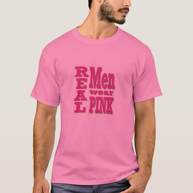 Vrai T-shirt de rose de vêtements pour hommes - (Devant)