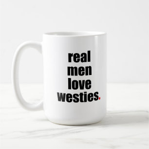 Vraie tasse de Westies d'amour d'hommes