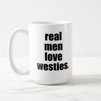 Vraie tasse de Westies d'amour d'hommes