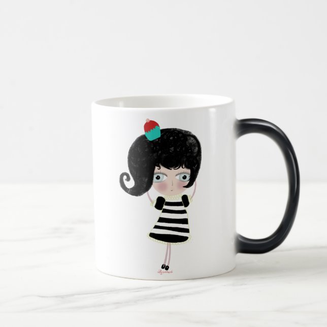 Vraiment magique mug noir quand est chaude poupée  (Droite)