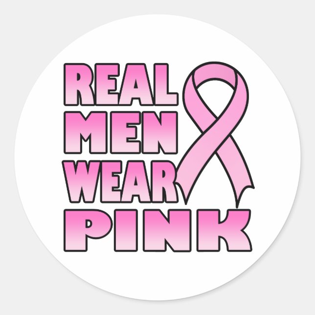 vrais hommes porter Sticker rose (Devant)