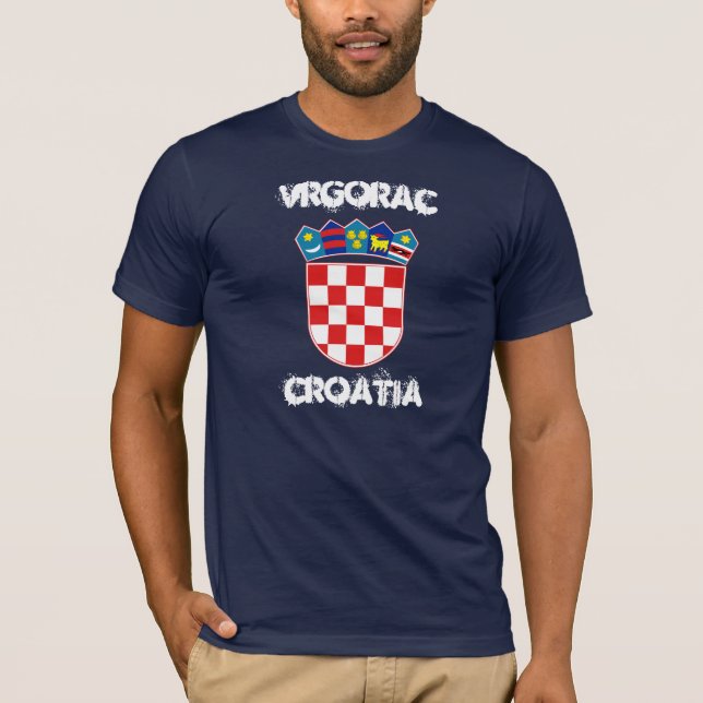 Vrgorac, Kroatien mit Wappen T-Shirt (Vorderseite)