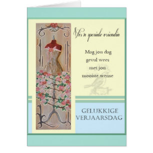 Vriendin de spesiale de n de Gelukkige Verjaarsdag