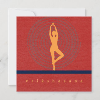 Vrikshasana-Kunstkarte Feiertagskarte