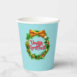 Vrolijk Kerstfeest Niederländisch Frohe Weihnachte Pappbecher