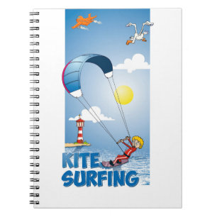 Vrolijke Kitesurfen. Notizblock