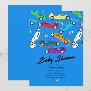 Vroom Vintage Autos! Einladung zur Kinderdusche