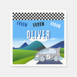 Vroom Vroom Racing Car Road Boy Birthday Serviette